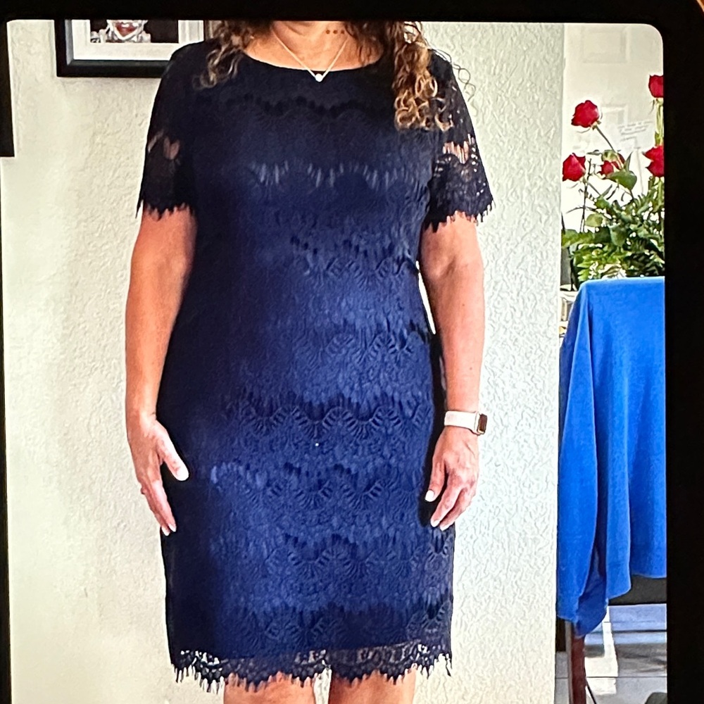 Preston & York Blue Sheath Dress - Picture 9 of 9